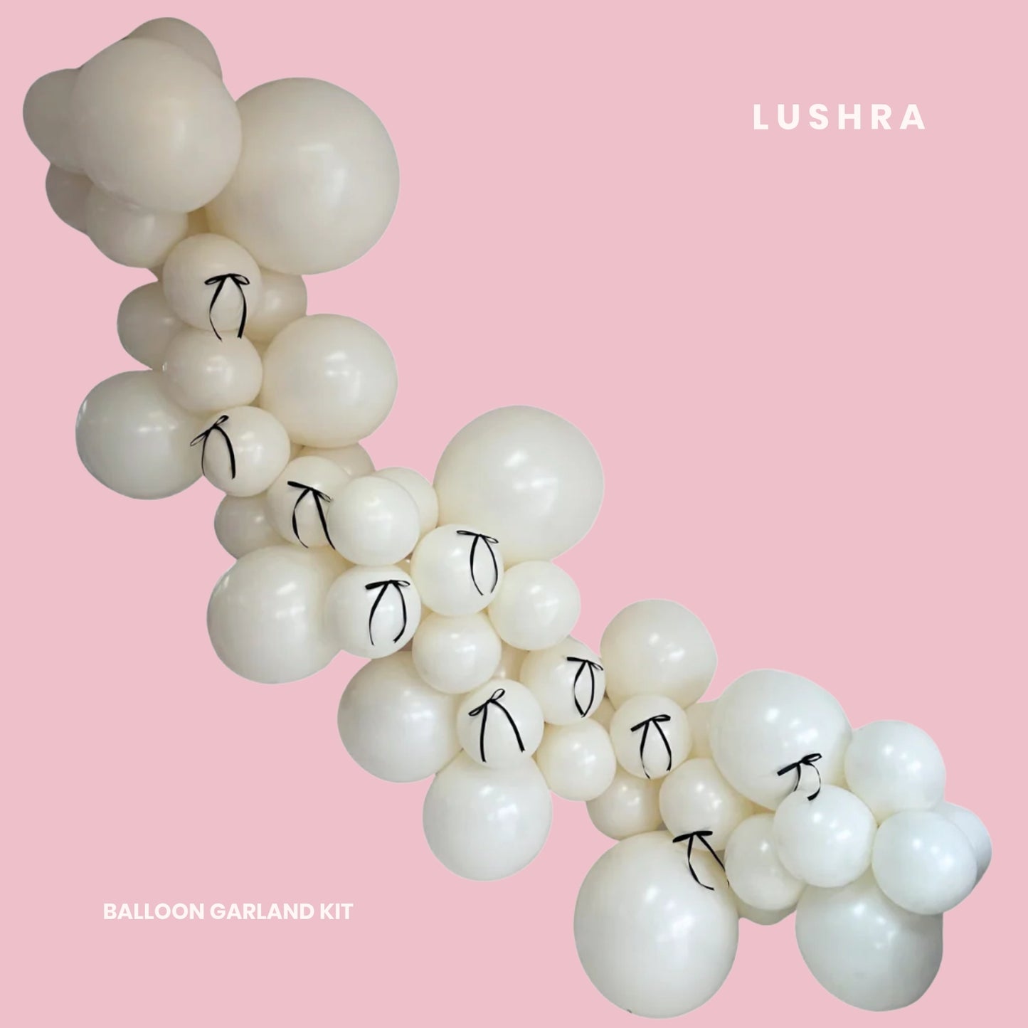 Black Bow Affair Balloon Garland Kit