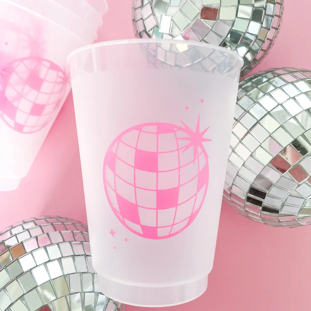 Disco Ball Frosted Plastic Cups