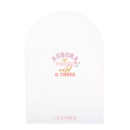 Young Wild & Three Birthday Backdrop Decal
