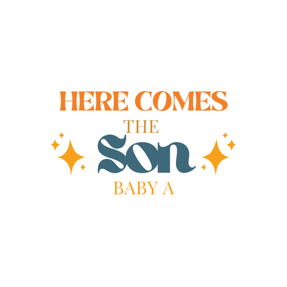 Here Comes The Sun Baby Shower Backdrop Decal
