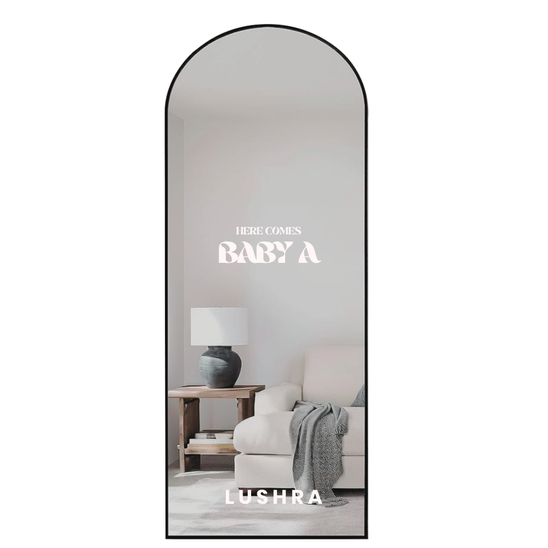 Here Comes The Sun Baby Shower Mirror Decal