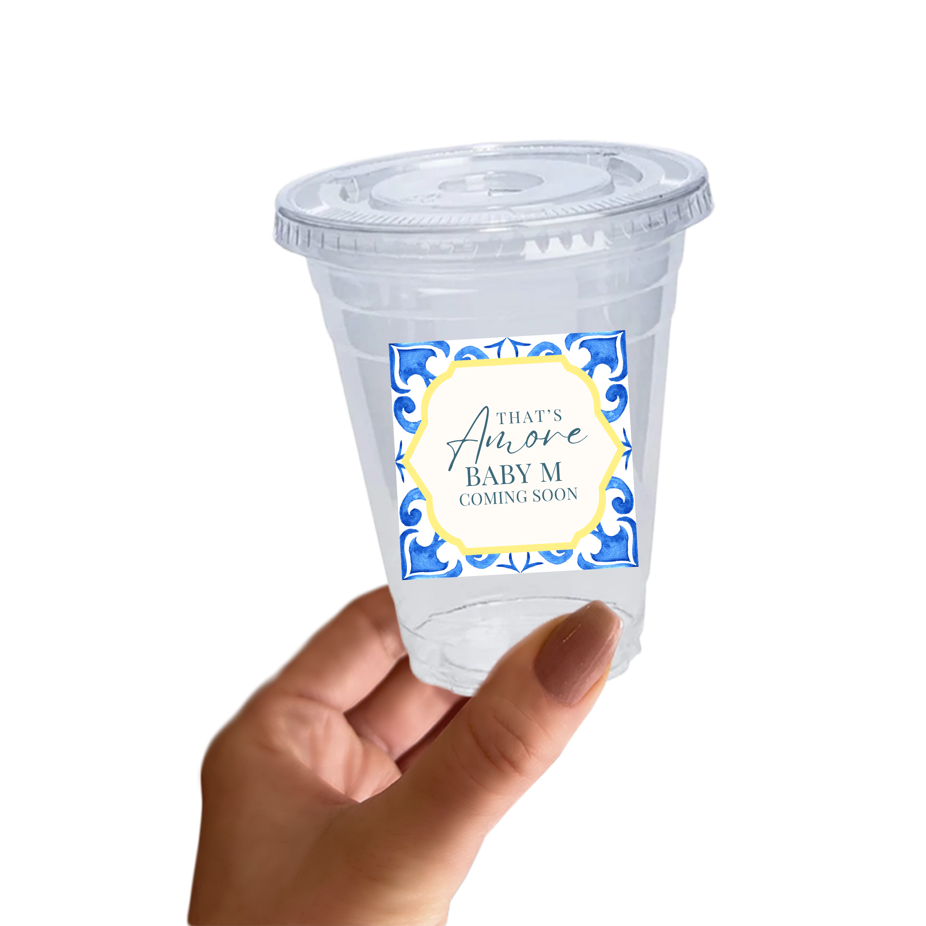 That's Amore Baby Shower Sticker Cups