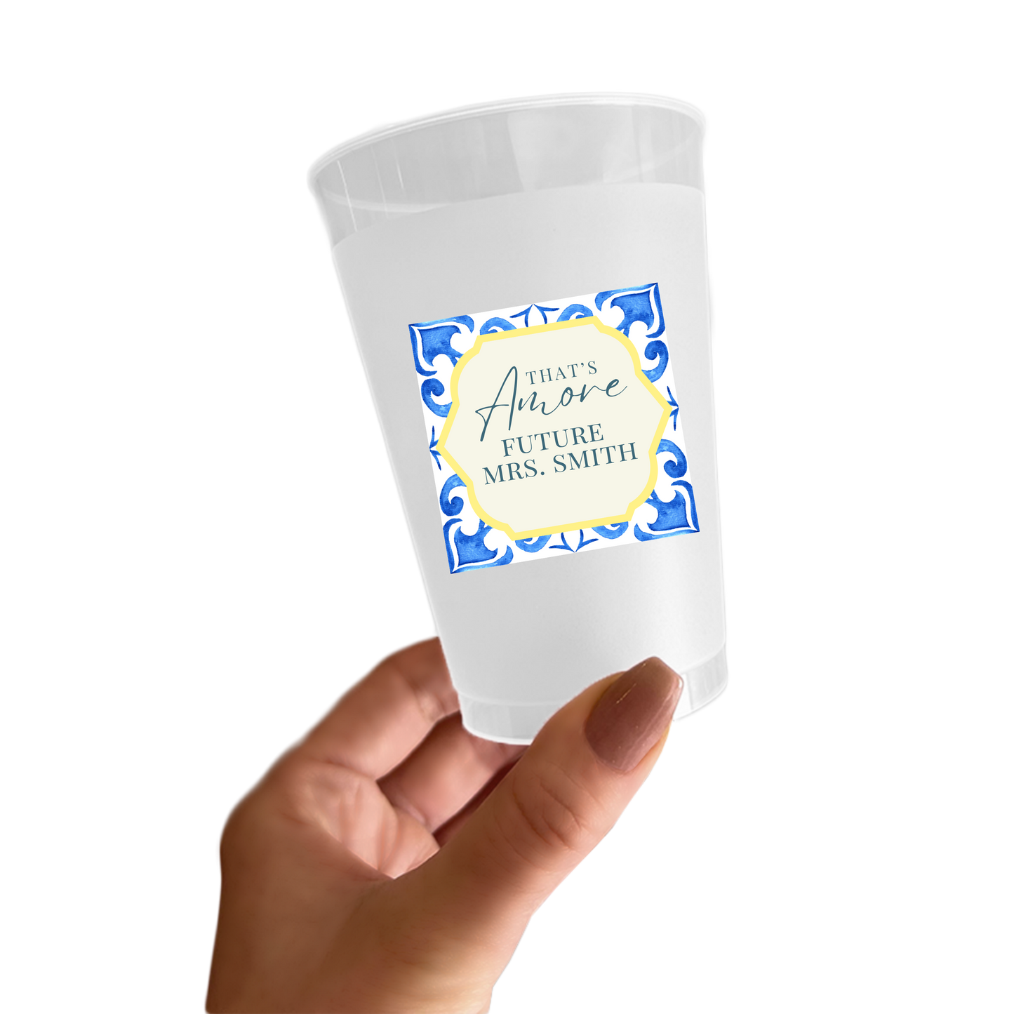 That's Amore Bridal Shower Sticker Cups
