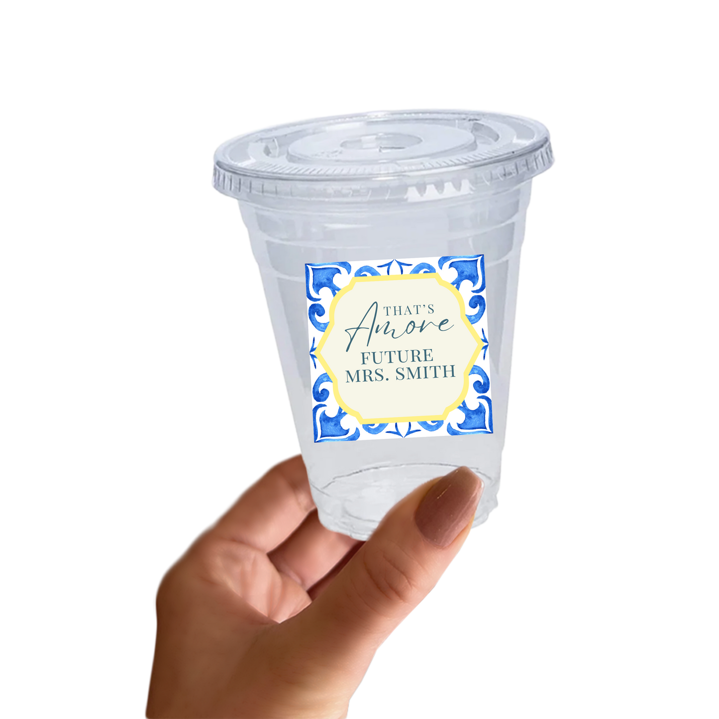 That's Amore Bridal Shower Sticker Cups