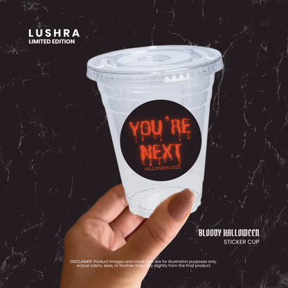 Bloody Halloween Sticker Cups