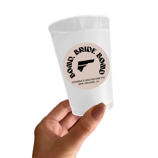 Bond Bride Bachelorette Sticker Cups