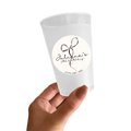Black Bow Affair Birthday Sticker Cups