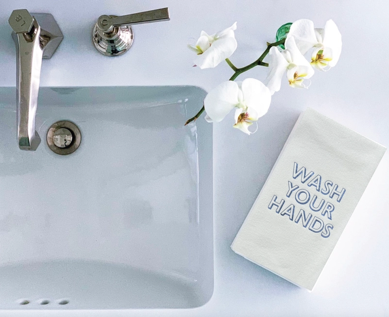 Cloth-Like Disposable Guest Towels - WASH YOUR HANDS