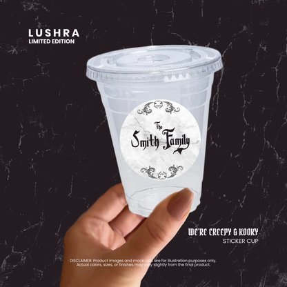 We're Creepy & Kooky Sticker Cups