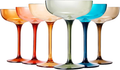 Colored Acrylic Plastic Unbreakable Margarita Glasses 15oz | Set of 6