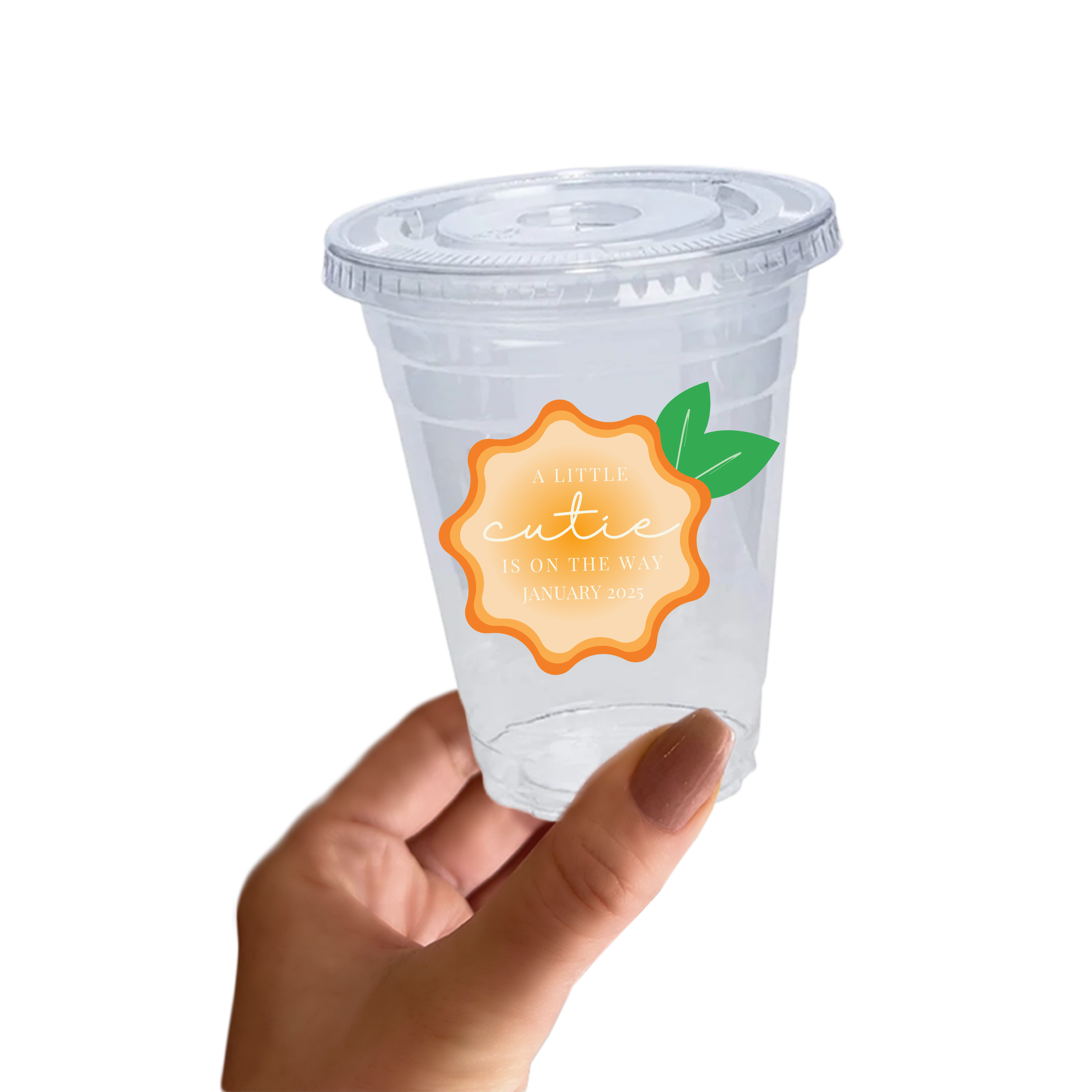 Hey Cutie Baby Shower Sticker Cups