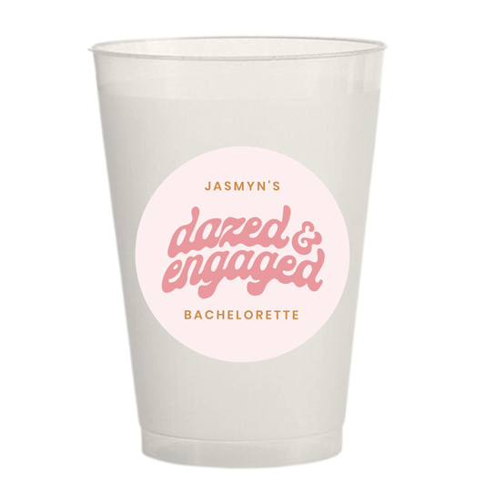 Dazed and Engaged Bachelorette Sticker Cups