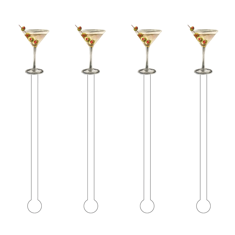 Dirty Martini Acrylic Stir Sticks