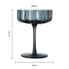 Flower Vintage Wavy Petals Glass Coupe 7oz | Set of 6