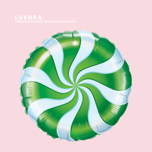 Peppermint Mylar Balloons