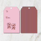 Girly Martini Holiday Hanging Gift Tags | Pack of 8