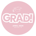 GRAD! Graduation Floor Decal