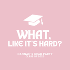 What, like it's hard Graduation Jumbo Vinyl Balloon
