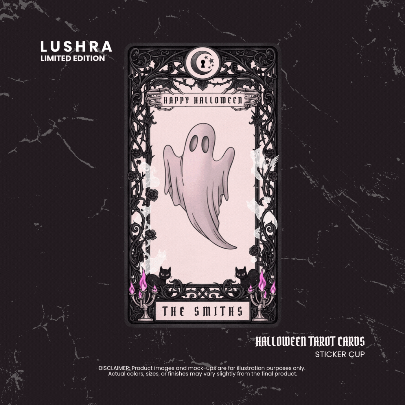 Halloween Tarot Cards Sticker Cup