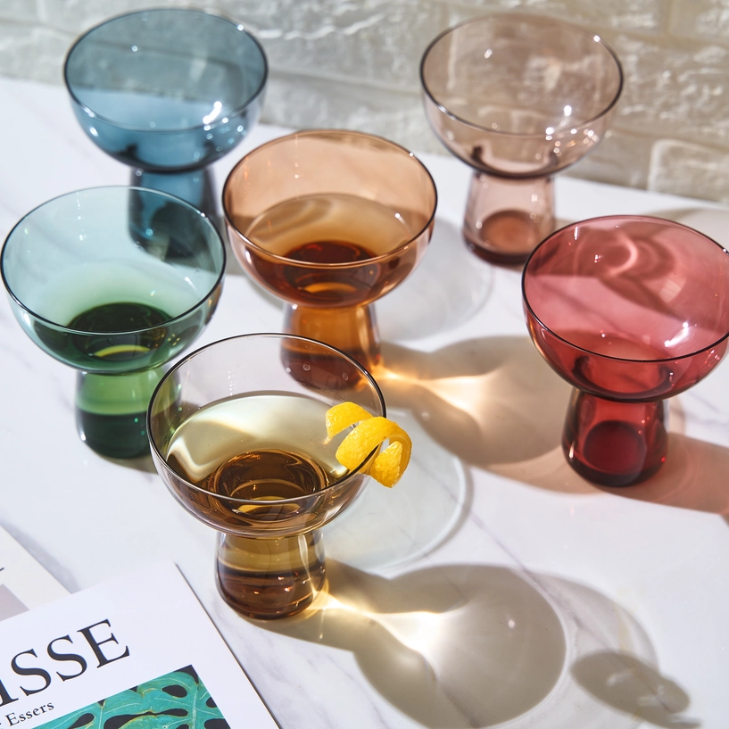 Khen Crystal Stemless Margarita Glasses 10oz | Set of 6
