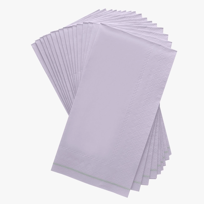 Lavender with Silver Guest Paper Napkins | 16 Dinner Napkins