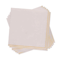 Linen with Gold Stripe Paper Cocktail Napkins | 20 Beverage Napkins - 5" x 5"