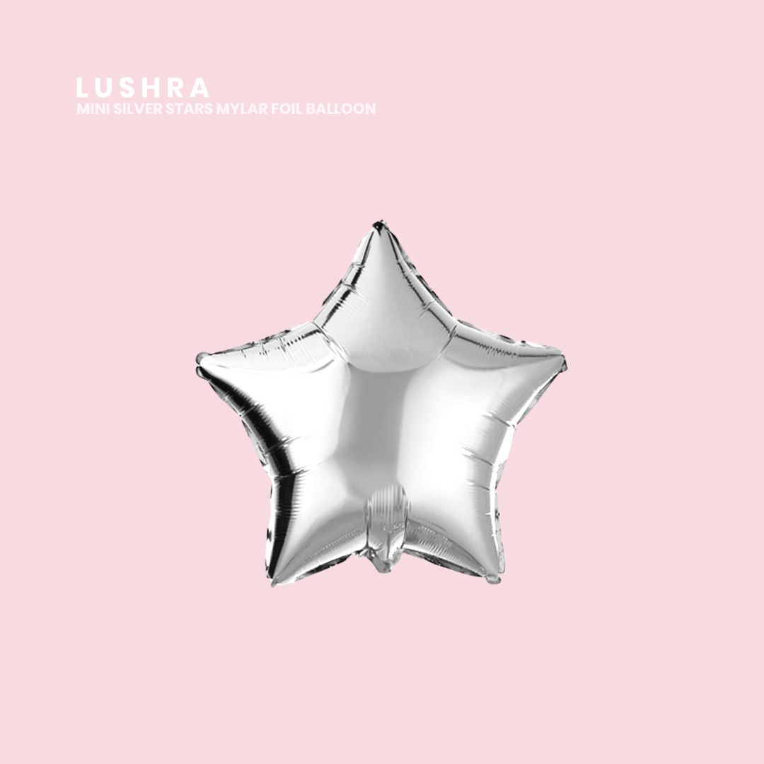 Mini Silver Stars Mylar Balloons