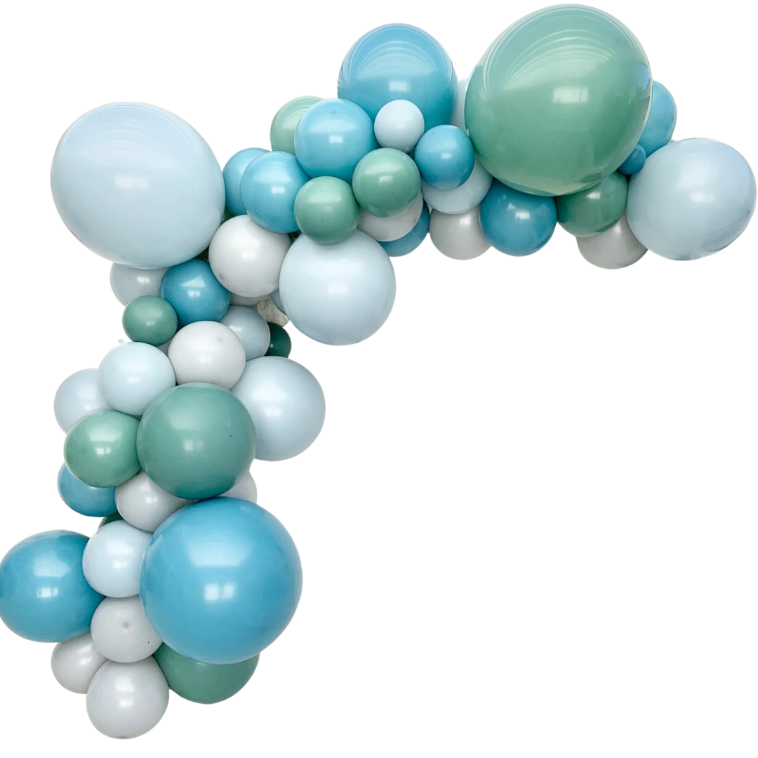Muted Sea Inflated Balloon Garland