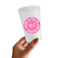 Material Girl Bachelorette Sticker Cups