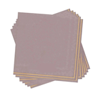 Mauve with Gold Stripe Paper Cocktail Napkins | 20 Beverage Napkins - 5" x 5"