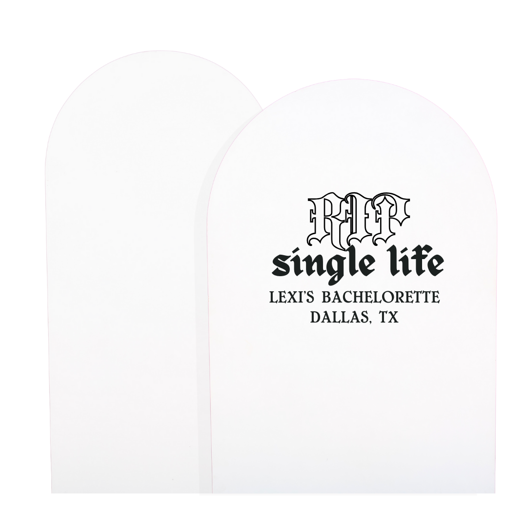 RIP Single Life Bachelorette Backdrop Decal