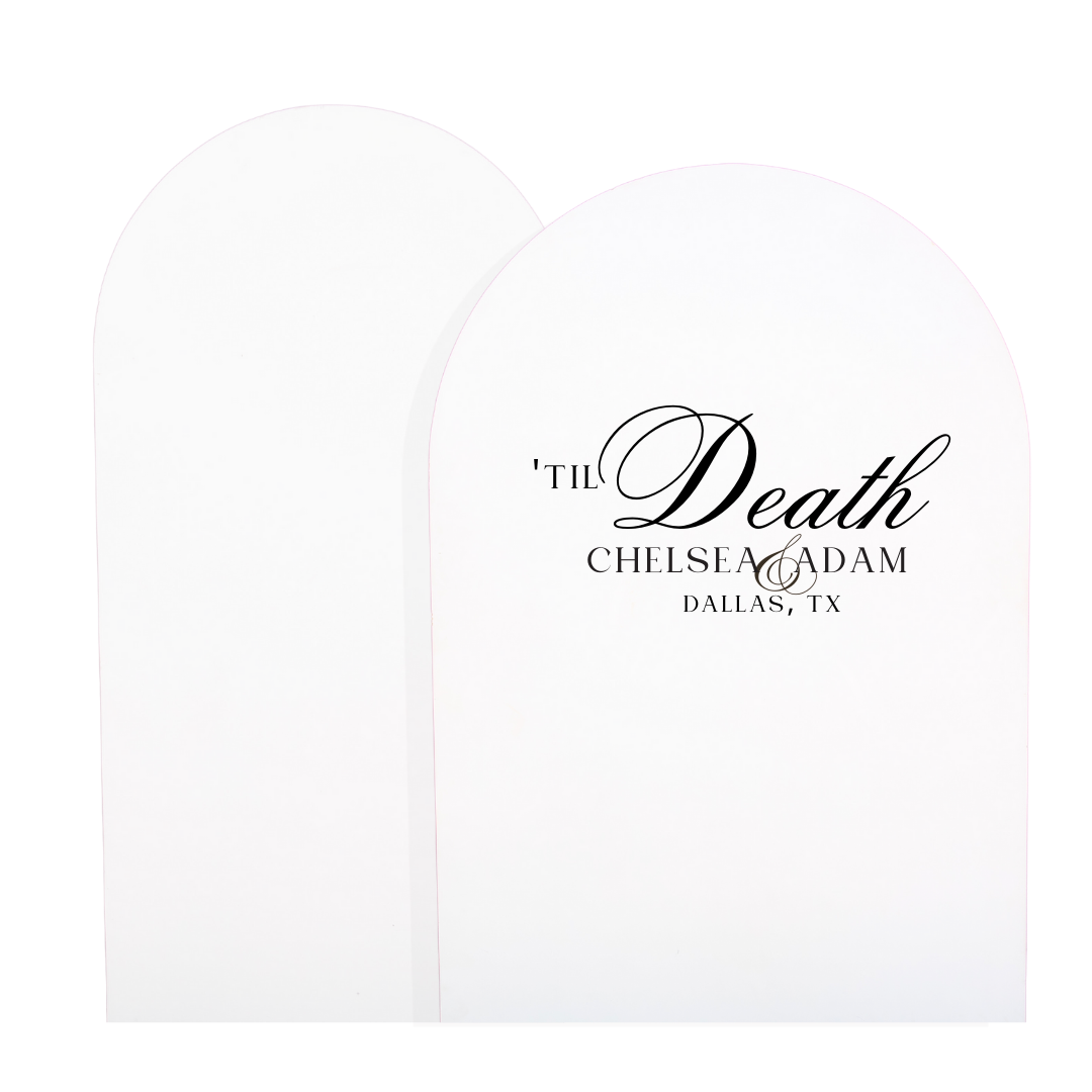 'Til Death Engagement Backdrop Decal