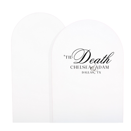 'Til Death Engagement Backdrop Decal