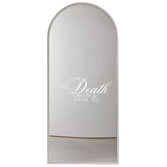 'Til Death Engagement Mirror Decal