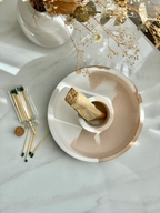 Palo Santo/Smudge Cement Holder/Tray [Coffee Marble]