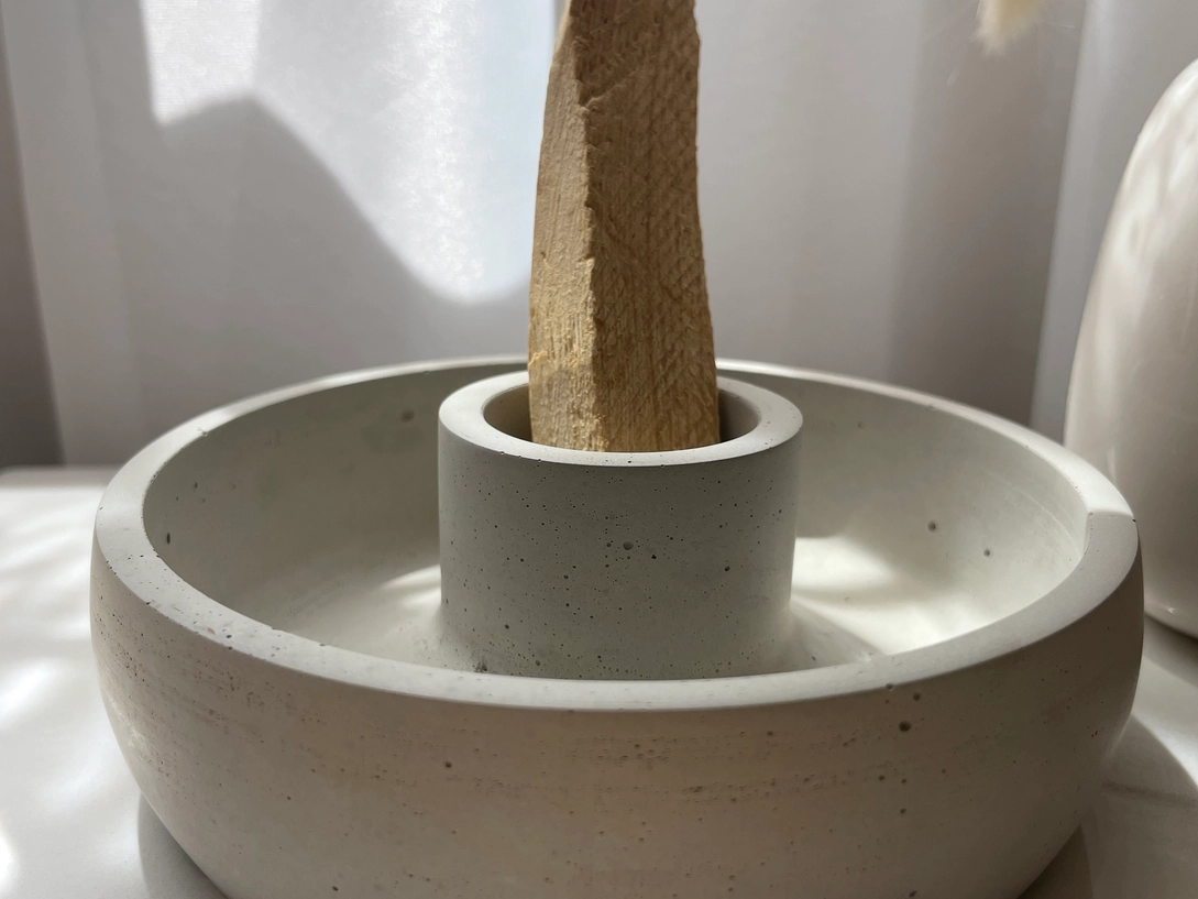 Palo Santo/Smudge Cement Holder/Tray [Forest]