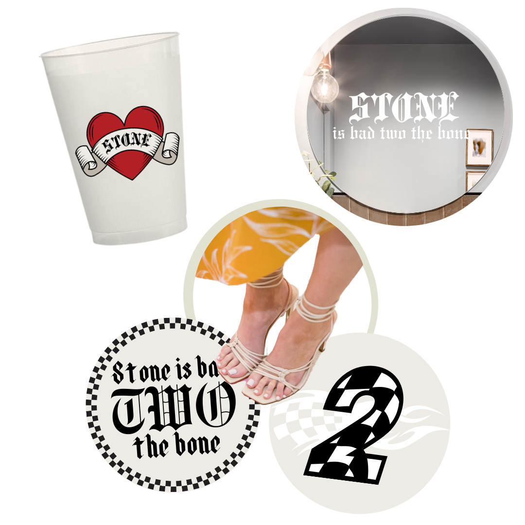 Bad Two The Bone Birthday Decal Package