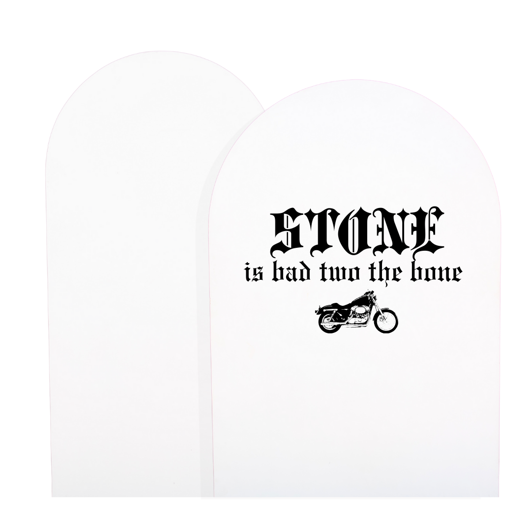 Bad Two The Bone Birthday Backdrop Decal