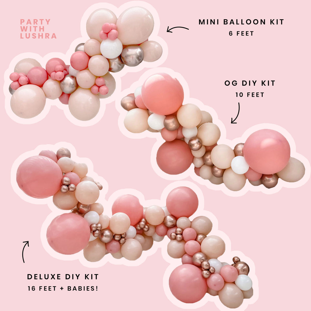 BOHO Balloon Garland DIY Kit Nude Neutral Colour Party Decor