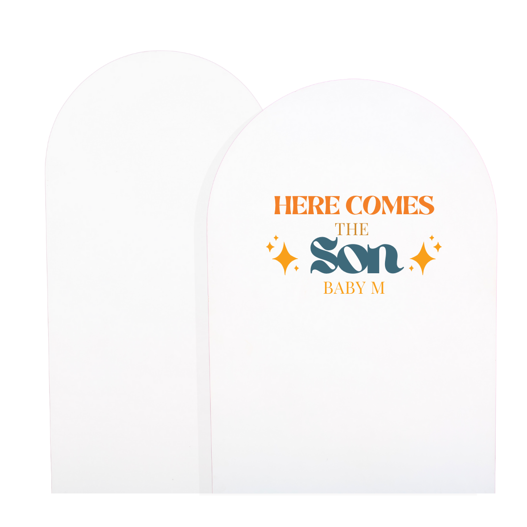 Here Comes The Sun Baby Shower Backdrop Decal