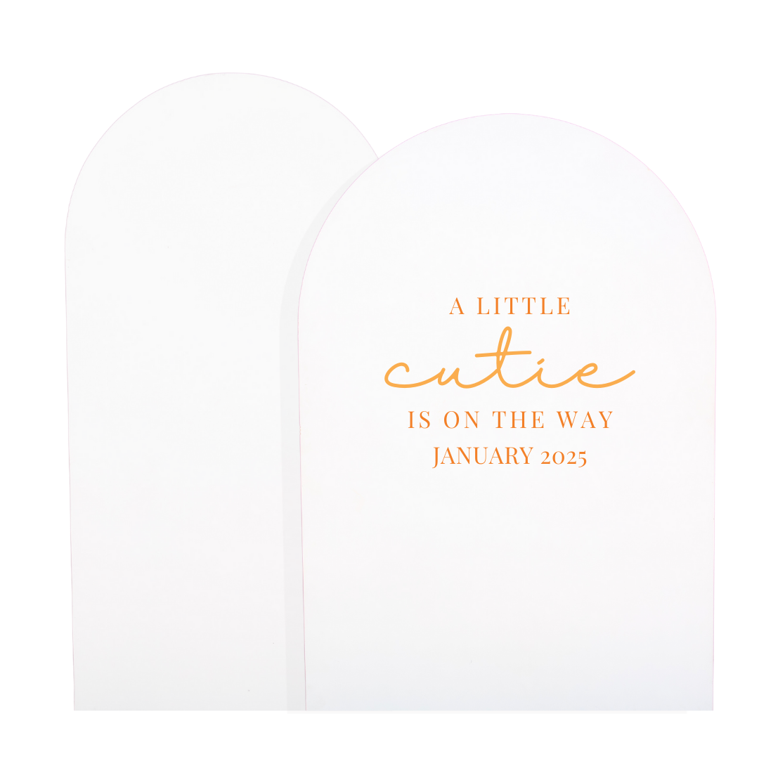 Hey Cutie Baby Shower Backdrop Decal