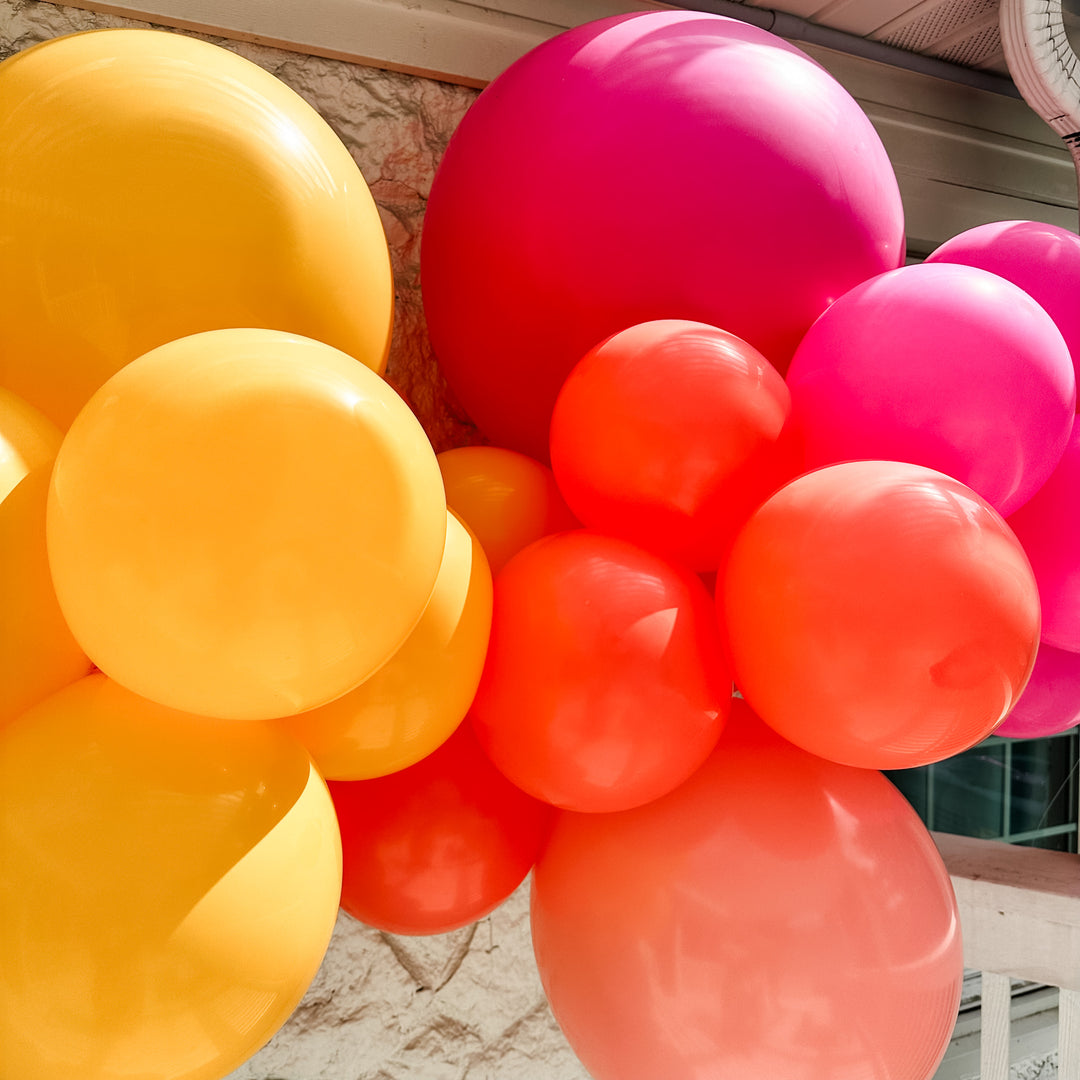 Modern Rainbow Inflated Balloon Garland