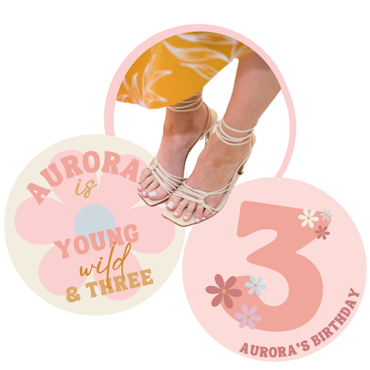 Young Wild & Three Birthday Floor Decals