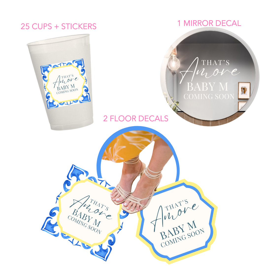 That's Amore Baby Shower Decal Package