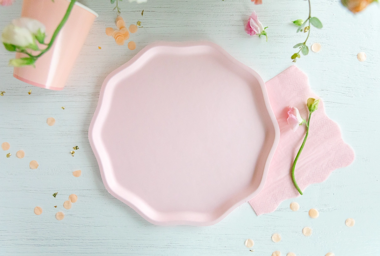 Petal Pink Compostable Dinner Plates