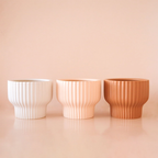 Presley Pedestal Pot 8 inch | White