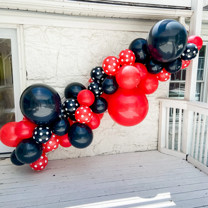 Red & Black Polka Dot DIY Balloon Garland Kit