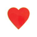 Red Heart Paper Plate