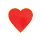 Red Heart Paper Plate