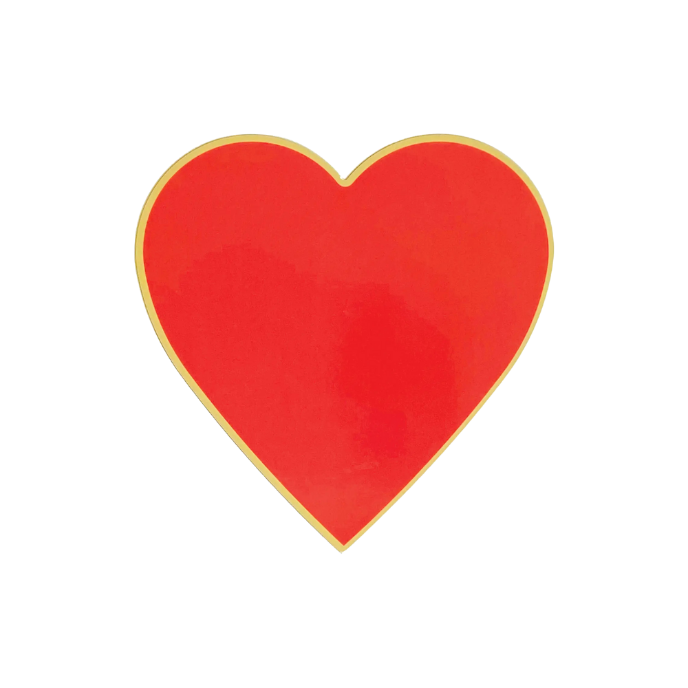 Red Heart Paper Plate